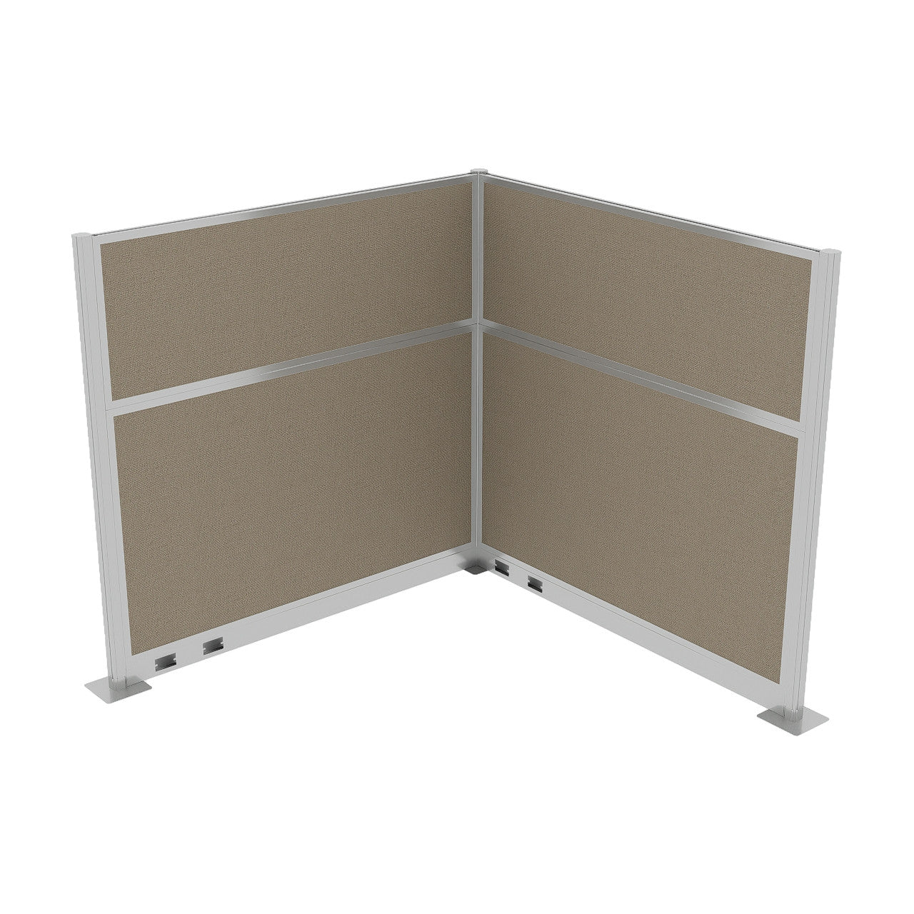 Portable Acoustic Cubicle Partition Kit, L-Shape | Hush Panel