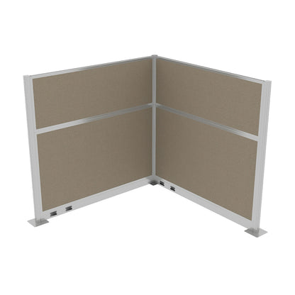 Portable Acoustic Cubicle Partition Kit, L-Shape | Hush Panel
