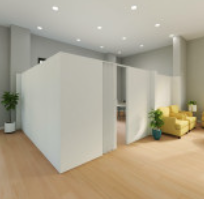 EverPanel White L-Shaped Wall Kit With Door- 10'3"x 6'6" x 7'
