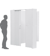 EverPanel White L-Shaped Wall Kit With Door- 10'3"x 10'6"x 7'