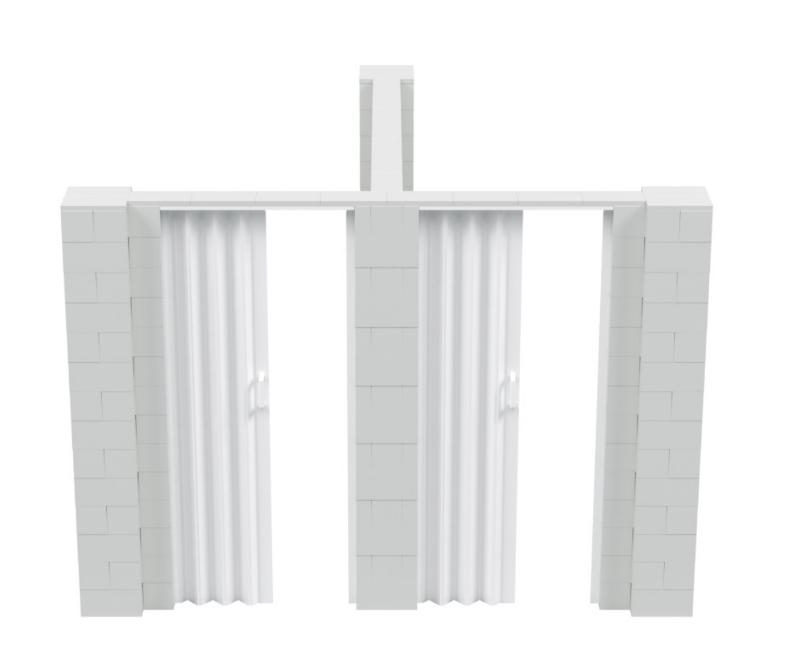 EverBlock® T-Shaped Wall Kit With Doors 7' high
