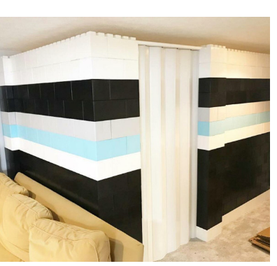 EverBlock White L-Shaped Wall Kit With Door- 10' x 12' x 7'