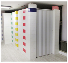 Load image into Gallery viewer, EverBlock White L-Shaped Wall Kit With Door- 6' x 6' x 7'