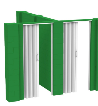 EverBlock® T-Shaped Wall Kit With Doors 7' high