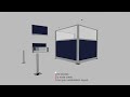 Portable Acoustic Cubicle Partition Kit, H or W Shape | Hush Panel