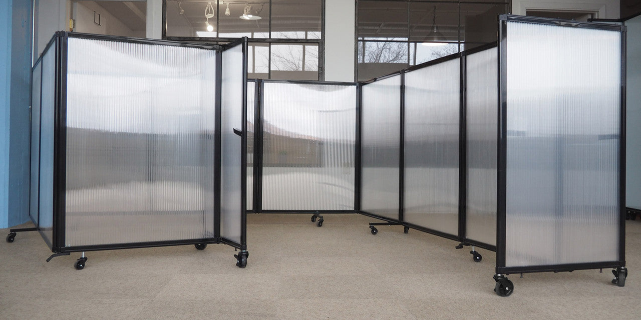 Polycarbonate Room Divider 360 Folding Portable Partition
