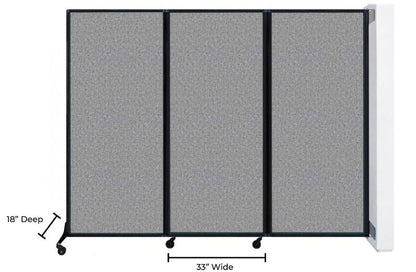 QuickWall Folding Partition, Wall-Mounted