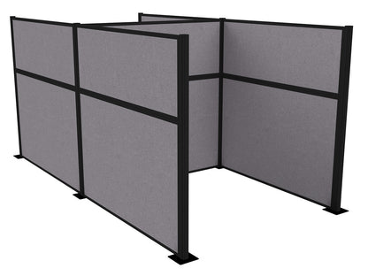Portable Acoustic Cubicle Partition Kit, H or W Shape | Hush Panel