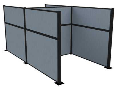Portable Acoustic Cubicle Partition Kit, H or W Shape | Hush Panel