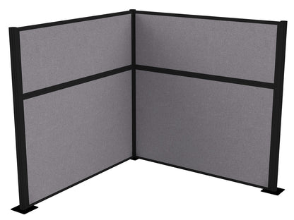 Portable Acoustic Cubicle Partition Kit, L-Shape | Hush Panel