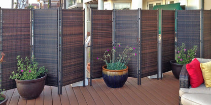 Folding Outdoor Wicker Partition