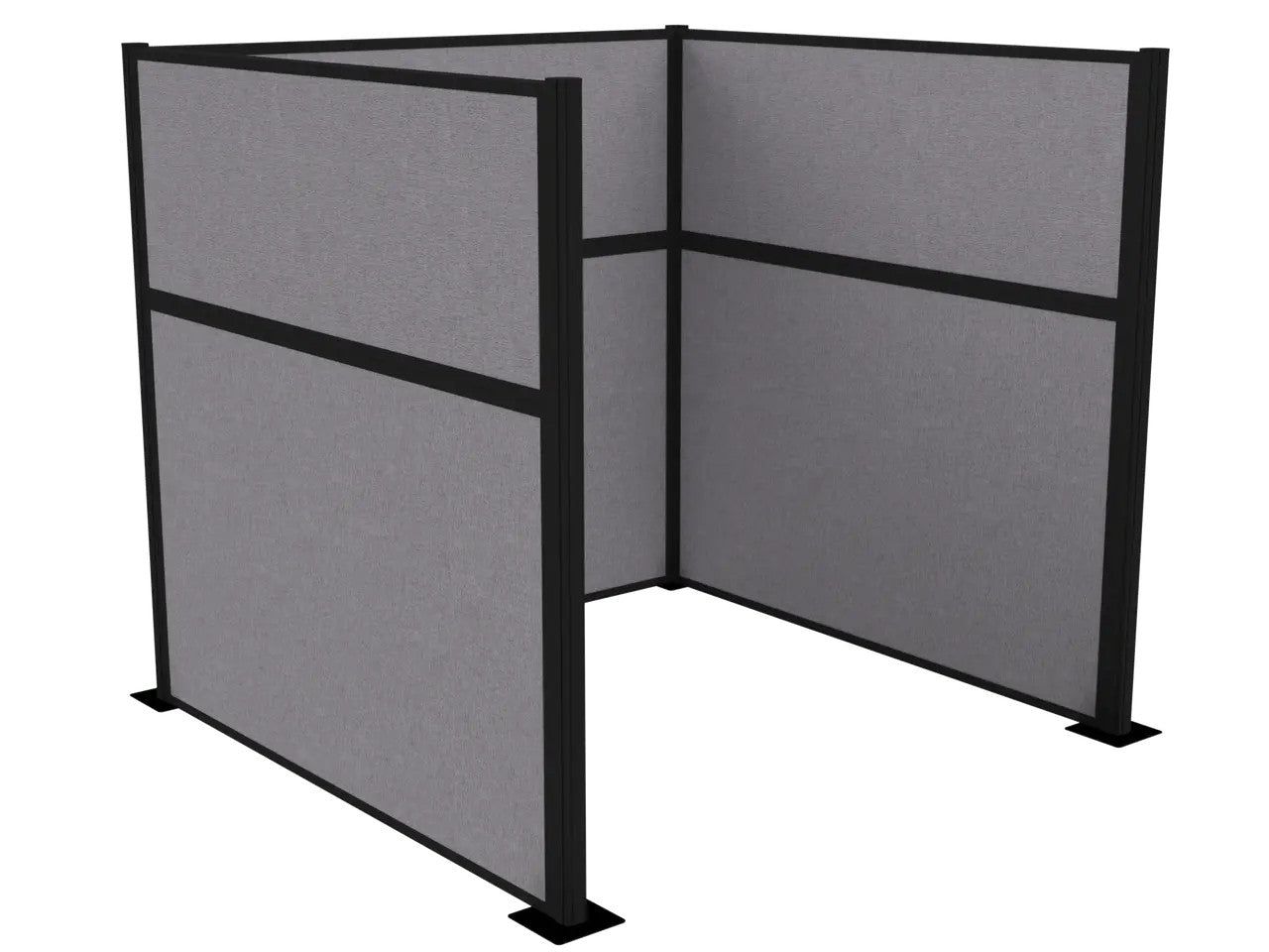 Portable Acoustic Cubicle Partition Kit, U-Shape | Hush Panel