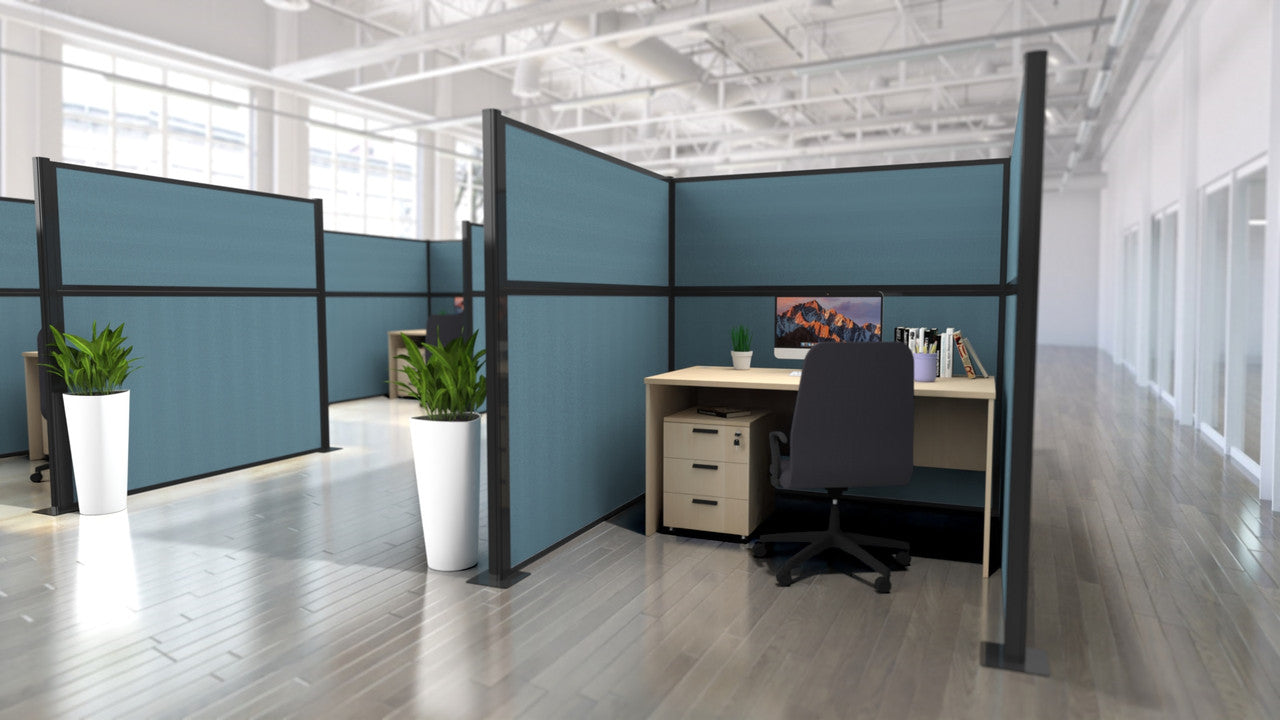 Portable Acoustic Cubicle Partition Kit, U-Shape | Hush Panel