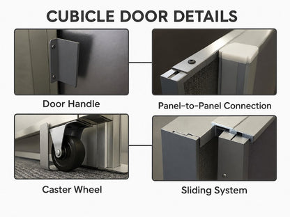 Officeflex Cubicle Sliding Door Kit