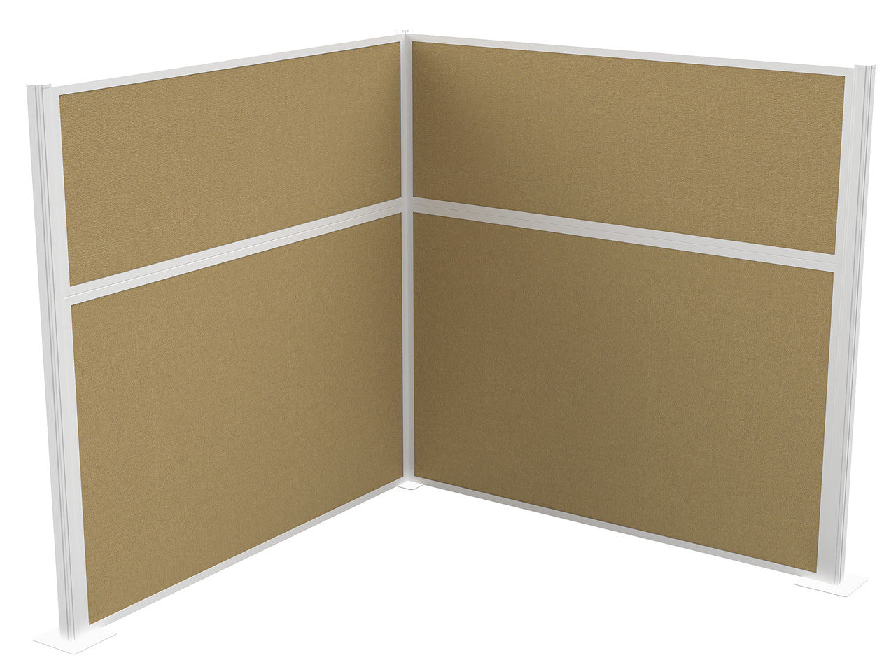 Portable Acoustic Cubicle Partition Kit, L-Shape | Hush Panel