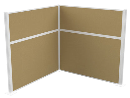 Portable Acoustic Cubicle Partition Kit, L-Shape | Hush Panel