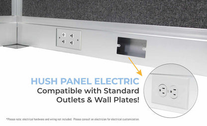 Portable Acoustic Cubicle Partition Kit, H or W Shape | Hush Panel