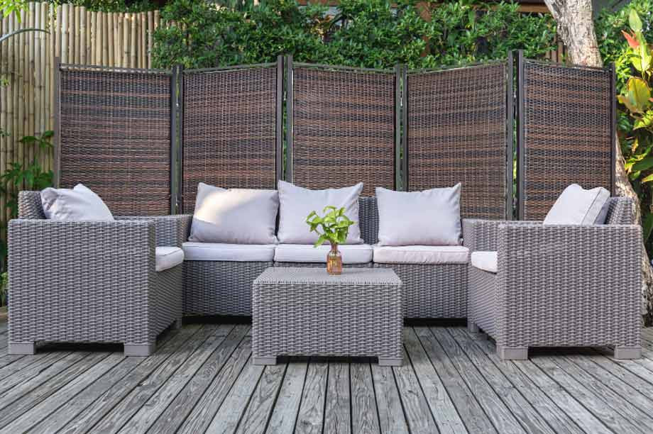 Folding Outdoor Wicker Partition