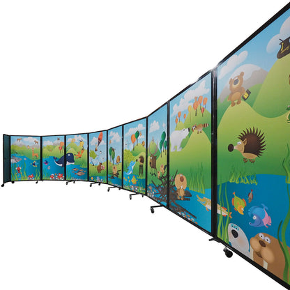 The Room Divider 360 Folding Portable Partition, Custom Printed