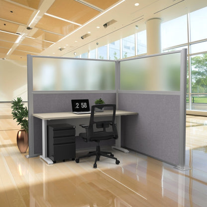 Portable Acoustic Cubicle Partition Kit, L-Shape | Hush Panel