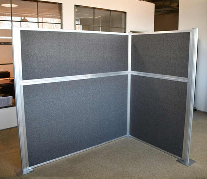 Portable Acoustic Cubicle Partition Kit, L-Shape | Hush Panel