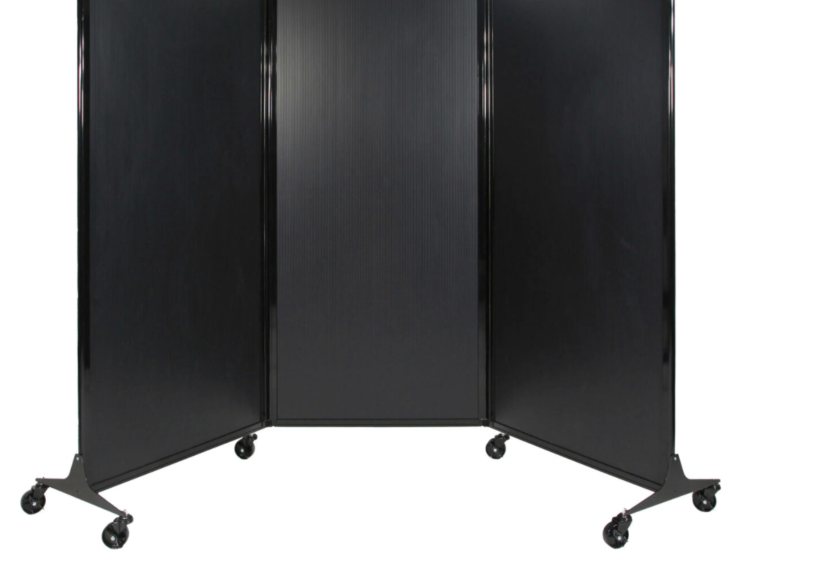 QuickWall Fabric Folding Portable Partition — 5'10" high x 8'4" wide