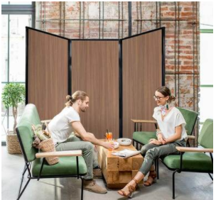 QuickWall Fabric Folding Portable Partition — 5'10" high x 7' wide