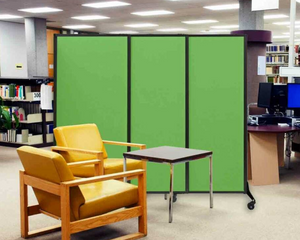 QuickWall Fabric Folding Portable Partition — 5'10" high x 7' wide