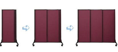 QuickWall Fabric Folding Portable Partition — 5'10" high x 8'4" wide