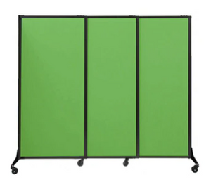 QuickWall Fabric Sliding Portable Partition — 5'10" high x 7' wide
