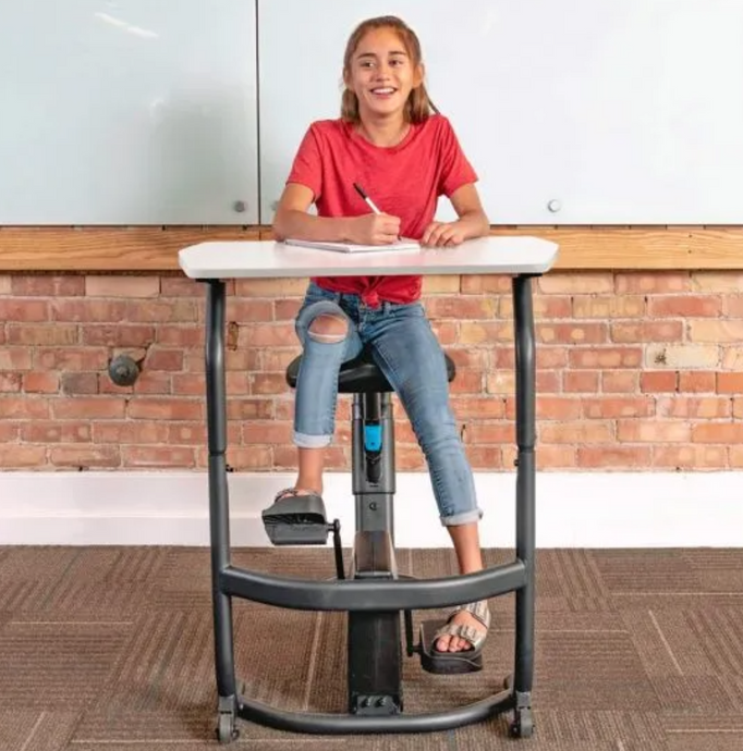 Lifespan Unity Jr. Pedal Bike Desk w/White Top (also called Unity Kids Bike Desk)
