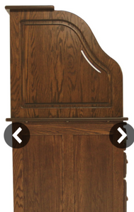 Solid Oak Rolltop Computer Desk- 60"W