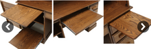 Load image into Gallery viewer, Solid Oak Rolltop Computer Desk- 60&quot;W