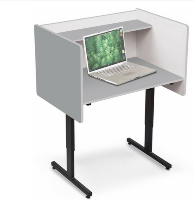 Height Adjustable Study Carrel Desk for Kids