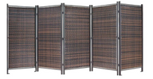 Load image into Gallery viewer, Folding Wicker Partition to create study space