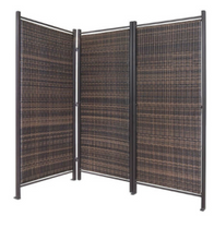 Load image into Gallery viewer, Folding Wicker Partition to create study space