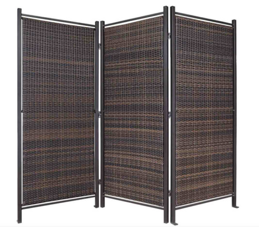 Folding Wicker Partition