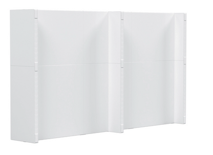 EverPanel L Shape Wall Kit includes two 7' long x 9' high panels with a door