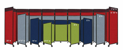 Room Divider 360 Folding Portable Partition in Fabric