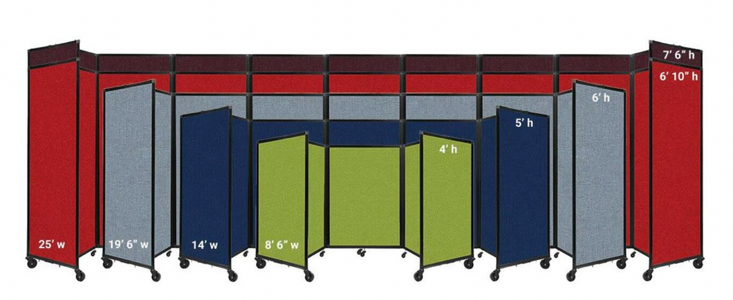 Room Divider 360 Folding Portable Partition in Fabric