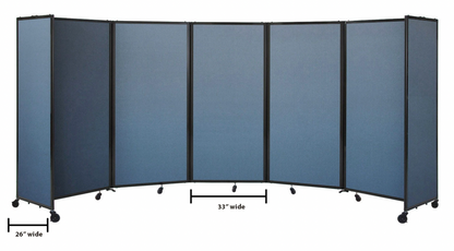 Room Divider 360 Folding Portable Partition in Fabric