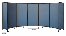 Load image into Gallery viewer, Room Divider 360 Folding Portable Partition in Fabric