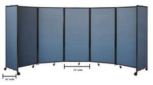 Room Divider 360 Folding Portable Partition in Fabric