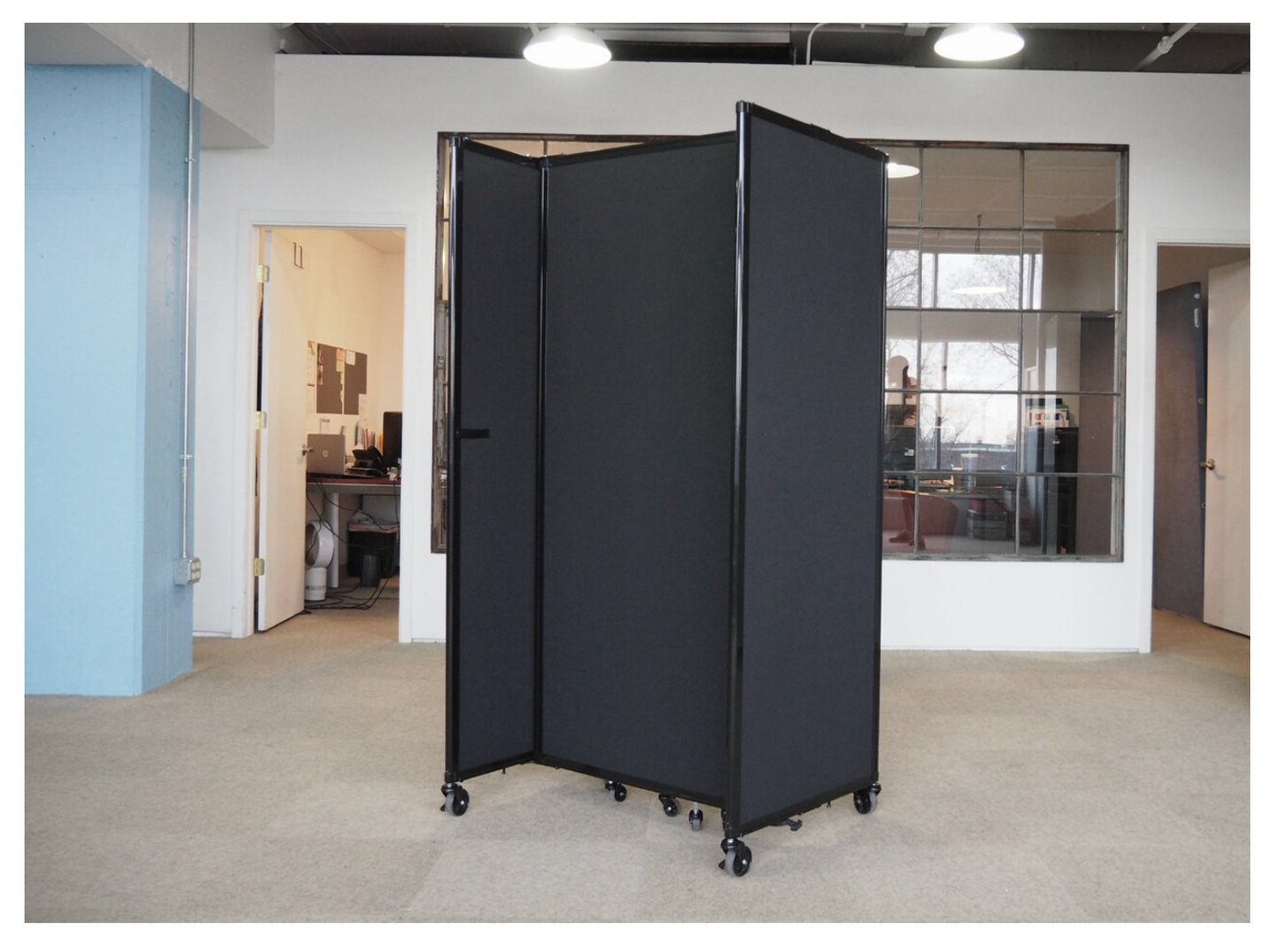 Room Divider 360 Folding Portable Partition in Fabric