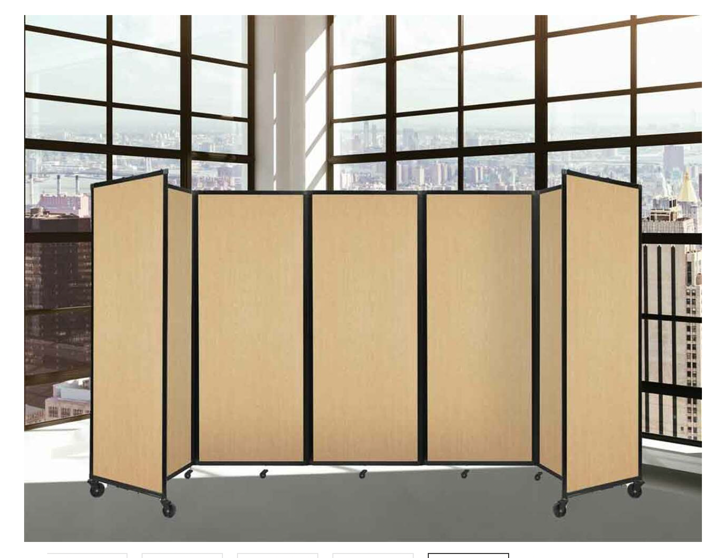 Room Divider 360 Folding Portable Partition in Fabric