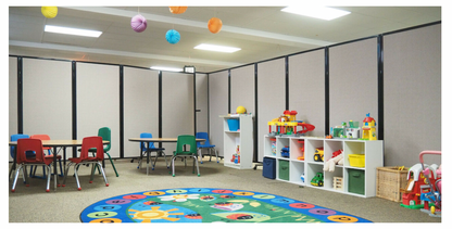 Room Divider 360 Folding Portable Partition in Fabric