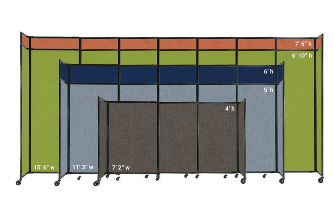 Fabric StraightWall Sliding Portable Partition