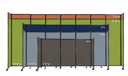 Fabric StraightWall Sliding Portable Partition